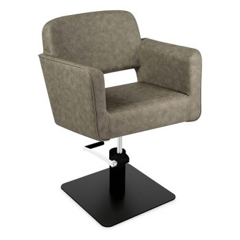 fauteuil de coiffure assise monobloc, rectangulaire, avec réglable de la hauteur et choix du pied