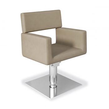 fauteuil de coiffure confortable au desgin moderne et élégant avec grand pied carré chromé