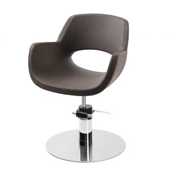 Fauteuil de salon de coiffure assise monobloc avec base et pompe hydraulique, revêtement similicuir aux choix