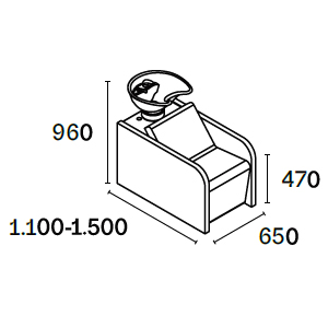 dimensions bac à shampoing Levana
