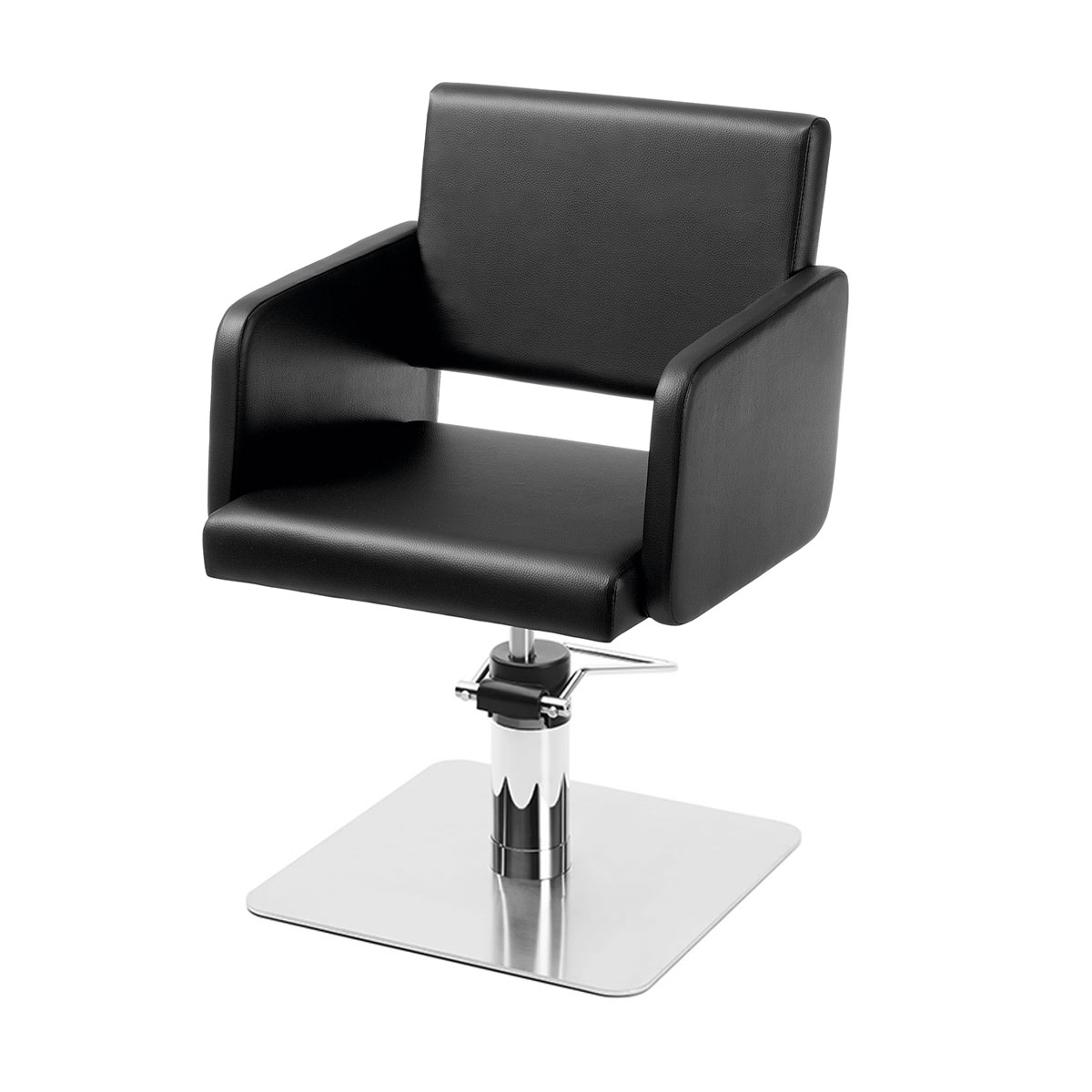 Fauteuil de coiffure avec base carré inox