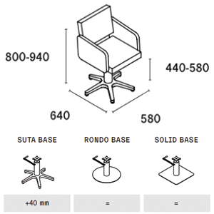 dimensions fauteuil Andy