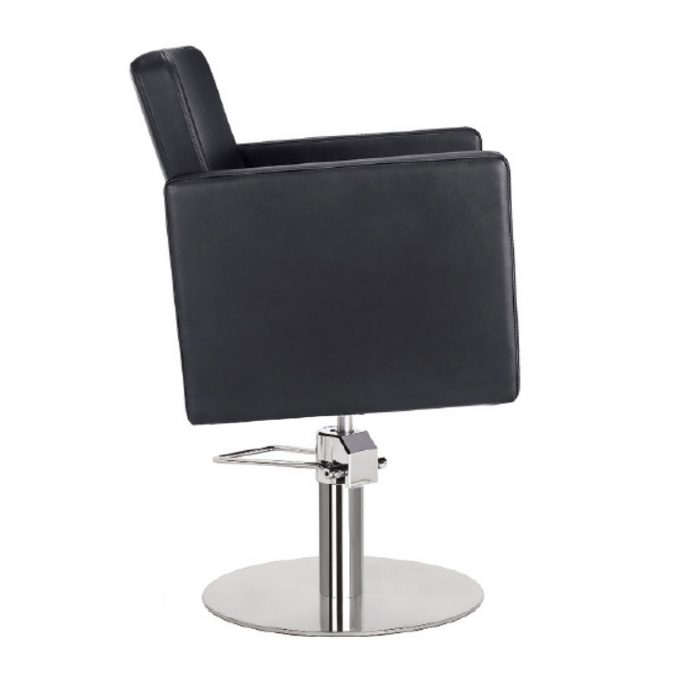 siège de coiffure confortable et réglable en hauteur, base carré, ronde ou étoile, noir ou inox