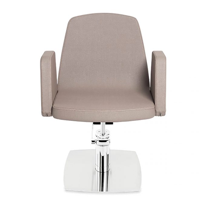fauteuil de coiffure avec base carré pompe hydraulique couleur sable