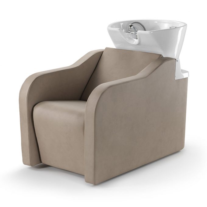 bac de lavage avec massage et relax en position allongée, ultra confortable, grande vasque entièrement équipée