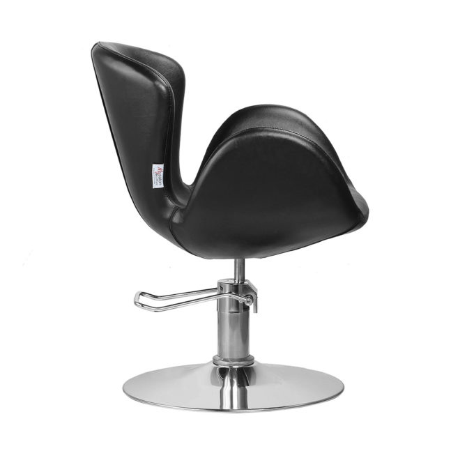 fauteuil de coiffeur réglable en hauteur forme convexe noir