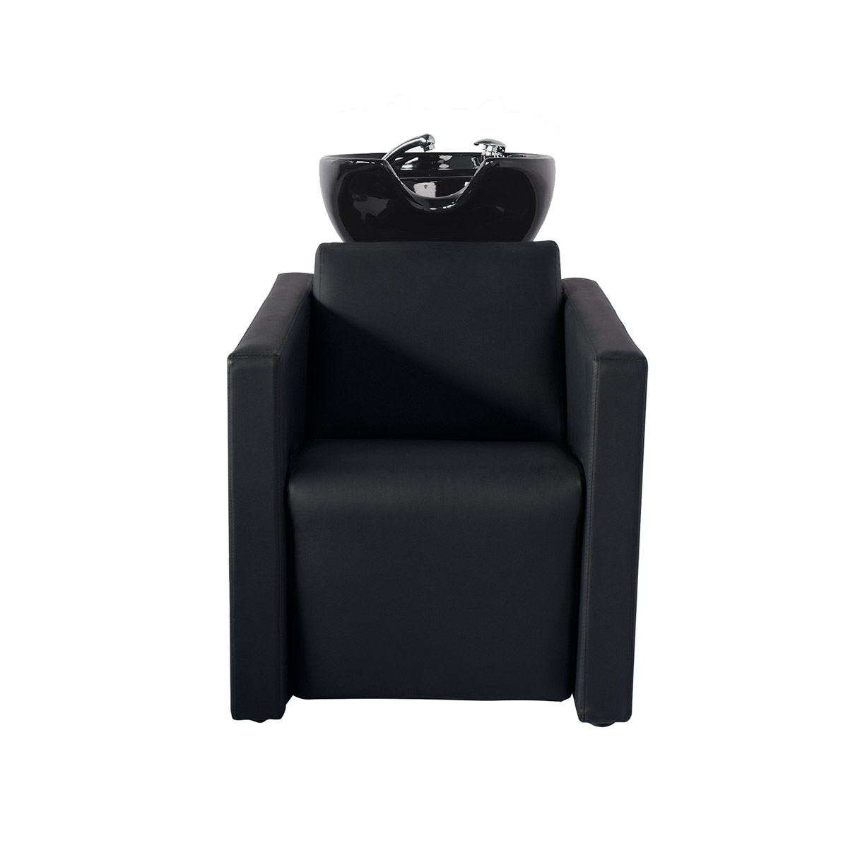 Bac à shampoing noir avec relax et vasque inclinable