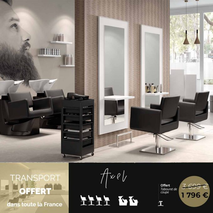 pack fauteuils coiffure et bacs à shampoing, économique