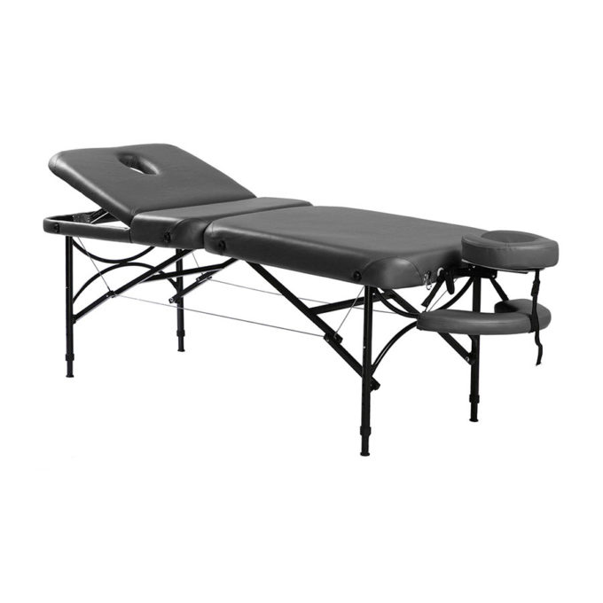 Table de massage avec appuis bras suspendus, légère et pliante pour le transport