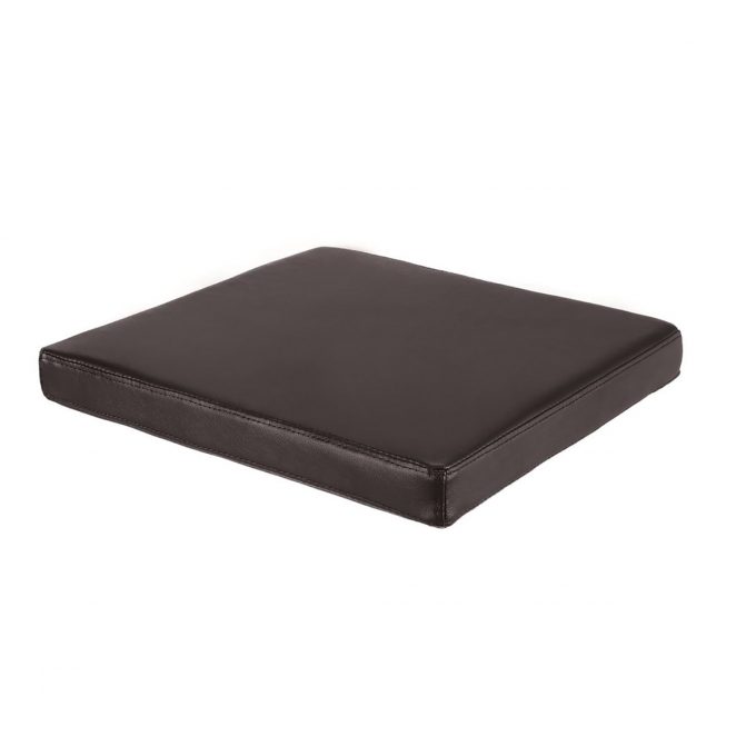 Coussin d'assise rehausseur en mousse et similicuir BRUN