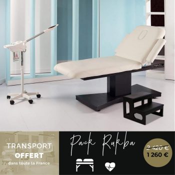 pack pour institut spa, beauté, esthétique, massage avec lit, ozone