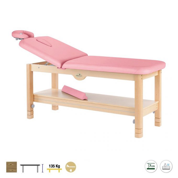 table de massage ecopostural fixe à 2 plan en bois