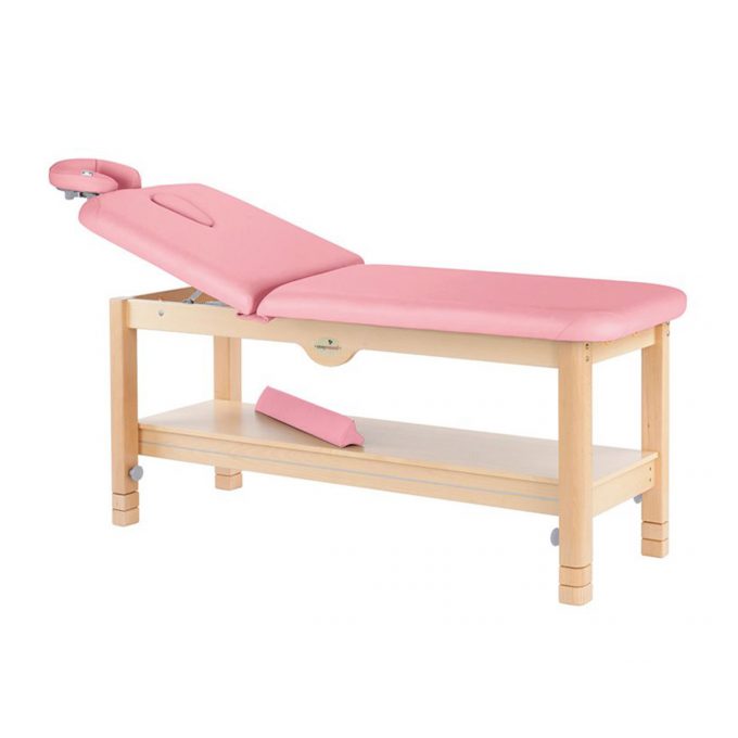 table de massage fixe à 2 plans écopostural en bois naturel