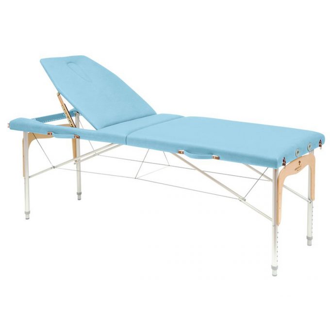 table de massage reiki pliante en aluminium et bois