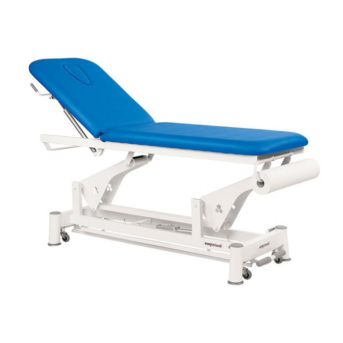 table de massage 2 plans, système périphérique avec moteur rapide, bleu