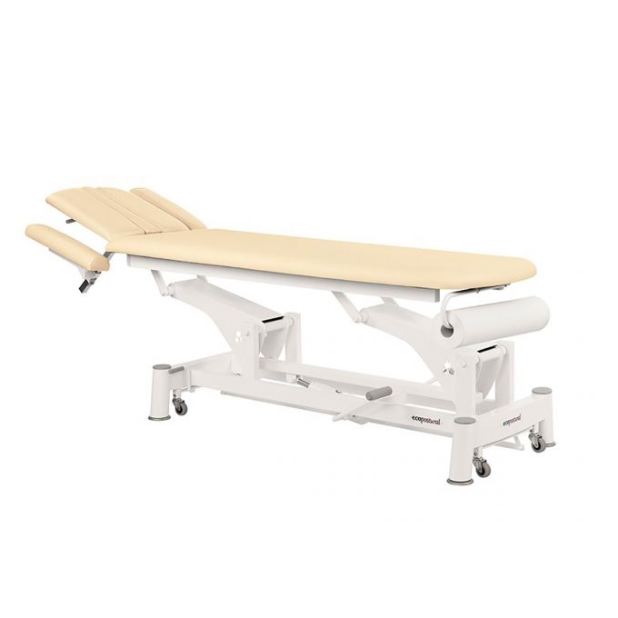 Table de massage Ecopostural avec têtière réglable dossier inclinable et porte rouleau