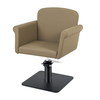 Fauteuil de coiffure avec revêtement et pied avec pompe hydraulique aux choix, élégant et contemporain