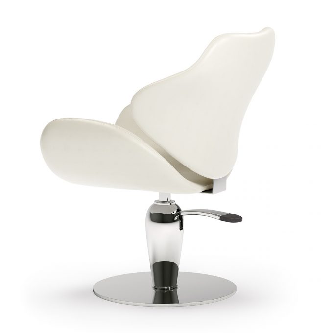 fauteuil de coiffure avec pied rond spécial et pompe hydraulique revêtement en similicuir