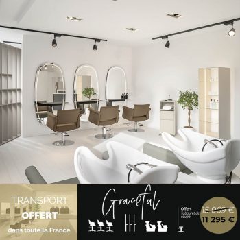 salon de coiffure complet élégant, chic et contemporain