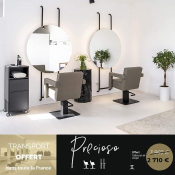 salon de coiffure complet élégant, chic et contemporain
