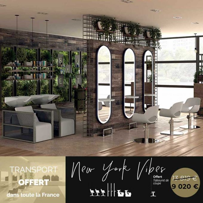 salon de coiffure style industriel et urbain