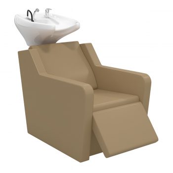 bac de lavage avec repose jambes électrique, vasque blanche ou noir, finition beige, sable ou noir
