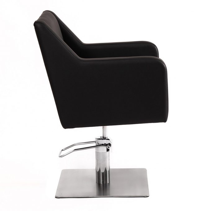 Fauteuil de coiffure original et monobloc avec base carré plate + pompe hydraulique