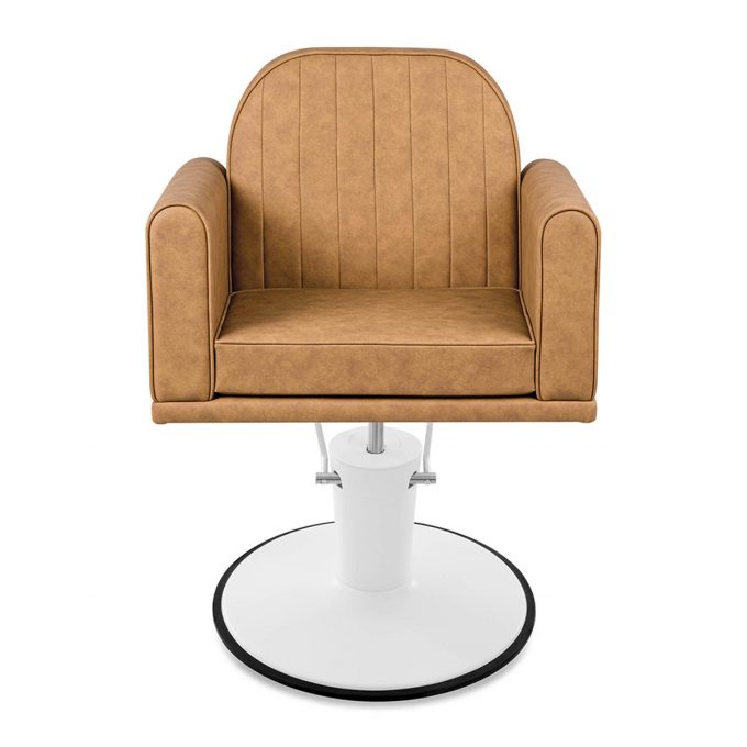 Fauteuil de coiffure élégant et confortable avec finitions aux choix et pied avec pompe hydraulique inclus