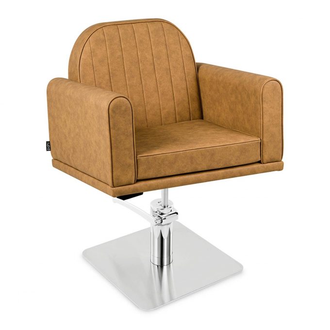 Fauteuil de coiffure élégant et confortable avec finitions aux choix et pied avec pompe hydraulique inclus