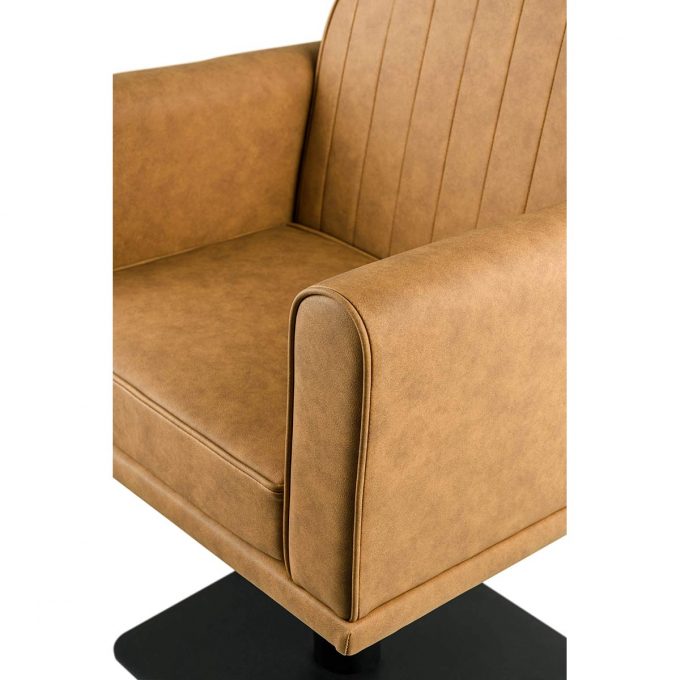 Fauteuil de coiffure élégant et confortable avec finitions aux choix et pied avec pompe hydraulique inclus