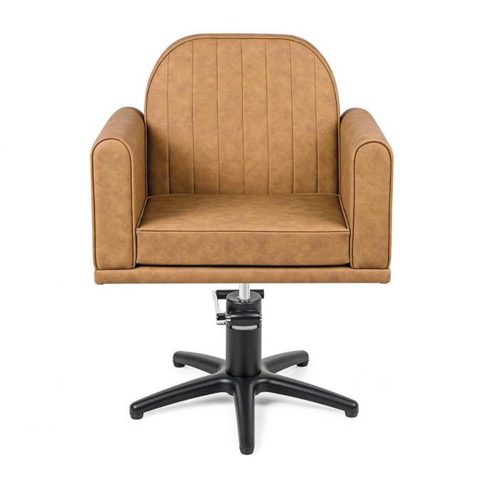 Fauteuil de coiffure élégant et confortable avec finitions aux choix et pied avec pompe hydraulique inclus