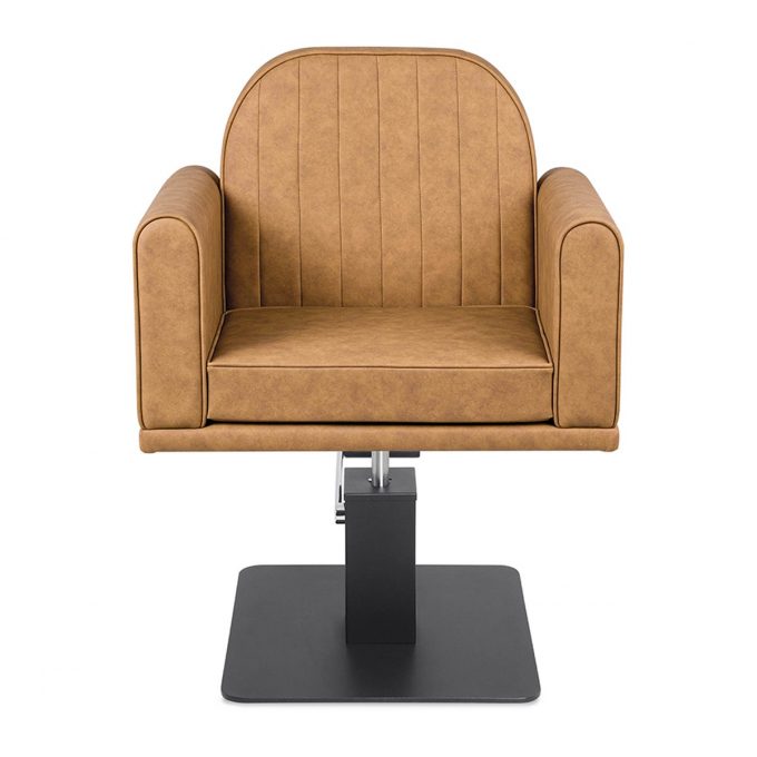 Fauteuil de coiffure élégant et confortable avec finitions aux choix et pied avec pompe hydraulique inclus