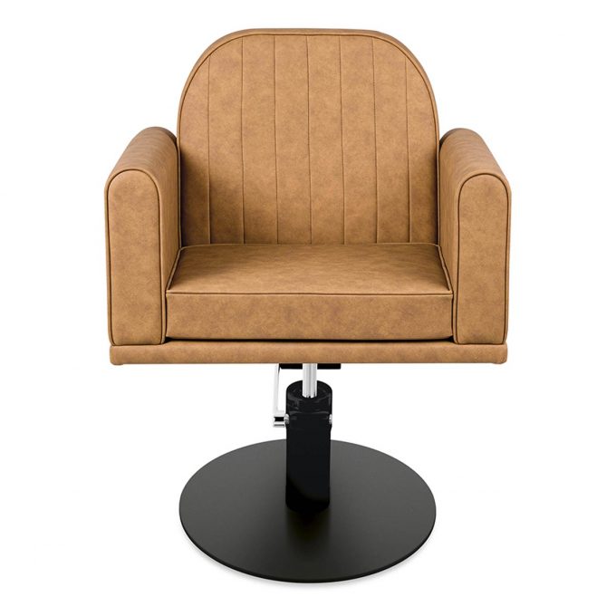 Fauteuil de coiffure élégant et confortable avec finitions aux choix et pied avec pompe hydraulique inclus