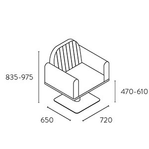 Dimensions fauteuil Caravelle
