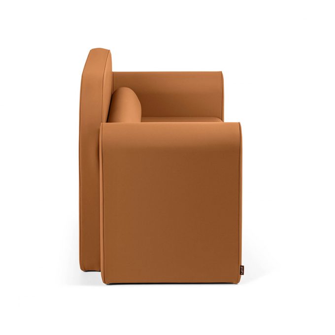 Canapé d'attente 2 places couleurs Terracotta confortable et élégant avec finitions aux choix