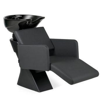 Bac de lavage ergonomique réglable en hauteur avec vasque noir ou blanche au choix et repose jambes intégré