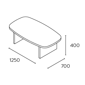 Dimensions de la table basse KAN