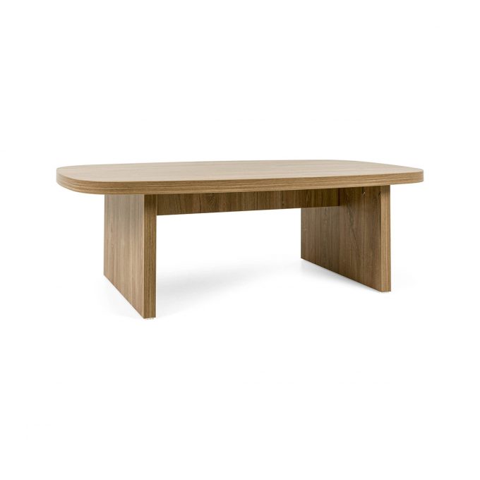 Table basse pour espace d'attente en bois avec finitions stratifiés au choix