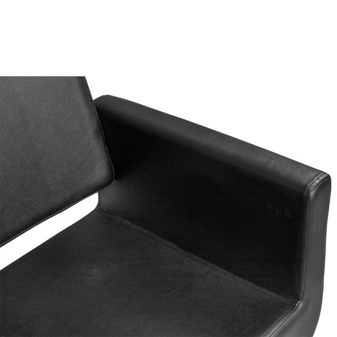 fauteuil de coiffure monobloc, facile à entretenir, base ronde chromé + pompe + frein