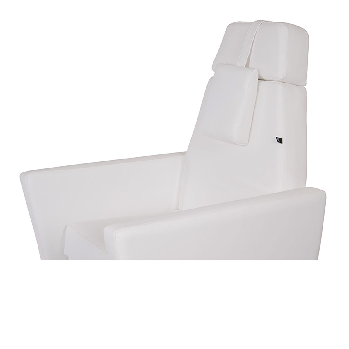 fauteuil pedispa pour pédicure avec bain à hydromassage, douche et éclairage led, accoudoirs pivotants et réglage du dossier et assise par 2 moteurs