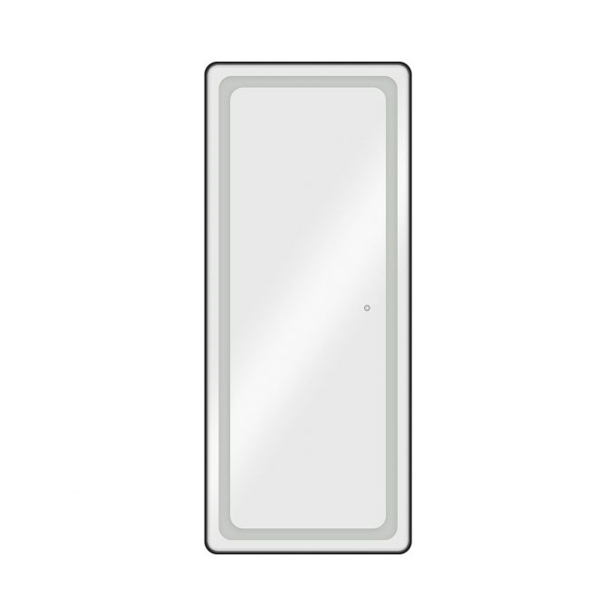 Grand miroir avec éclairage LED réglable au niveau de l'intensité et température de la couleur, disponible en contour, noir, gold et silver