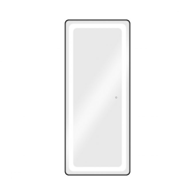 Grand miroir avec éclairage LED réglable au niveau de l'intensité et température de la couleur, disponible en contour, noir, gold et silver