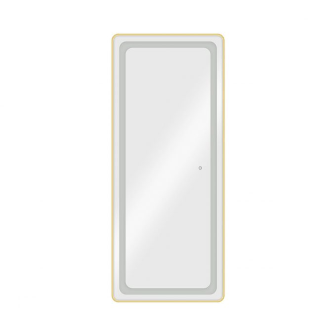 Grand miroir avec éclairage LED réglable au niveau de l'intensité et température de la couleur, disponible en contour, noir, gold et silver