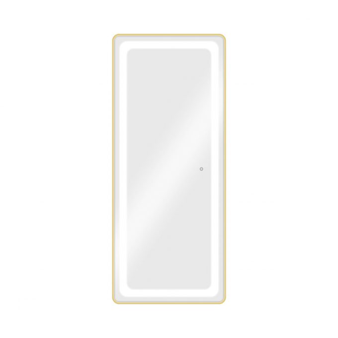 Grand miroir avec éclairage LED réglable au niveau de l'intensité et température de la couleur, disponible en contour, noir, gold et silver