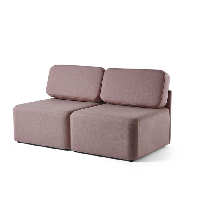 banquette d'attente deux places, dossiers renforcés, finition aux choix