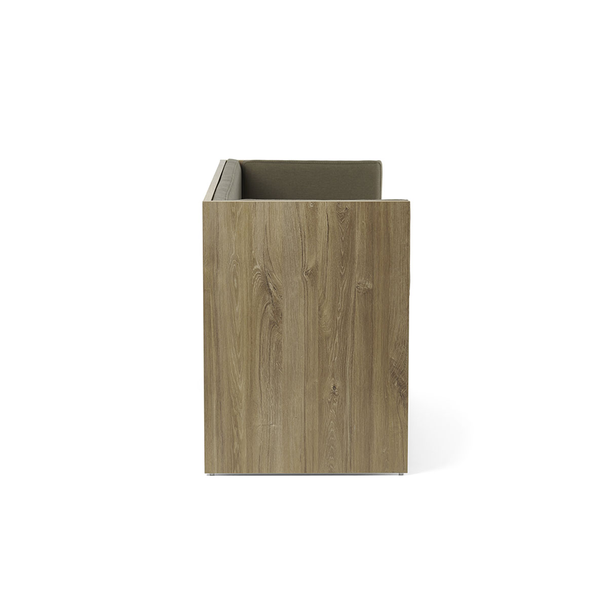 banquette deux places avec structure stratifié et assise en mousse tapissé d'un revêtement textile ou similicuir au choix