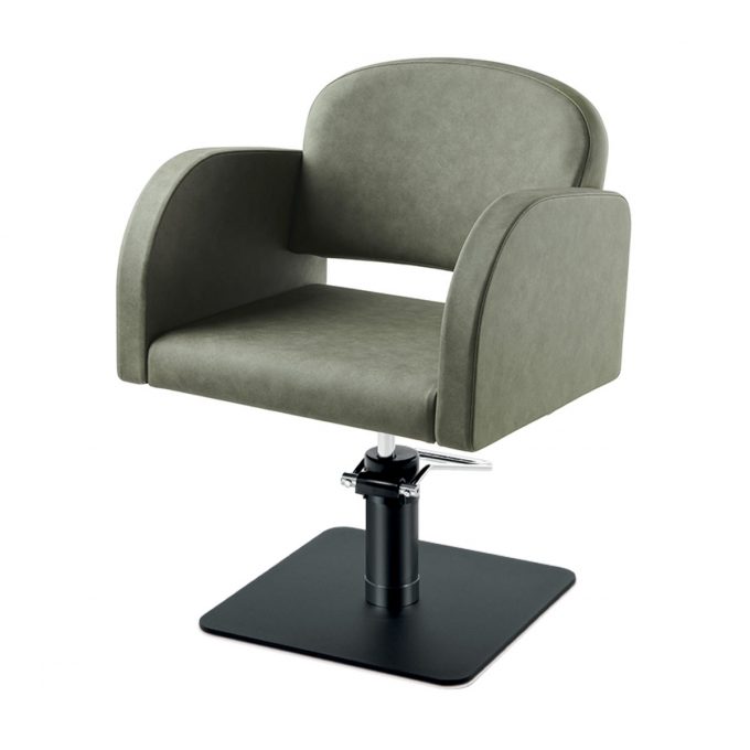 fauteuil de coiffure bord arrondie, confort optimal, bases aux choix, étoile, carré, rond, noire ou argenté