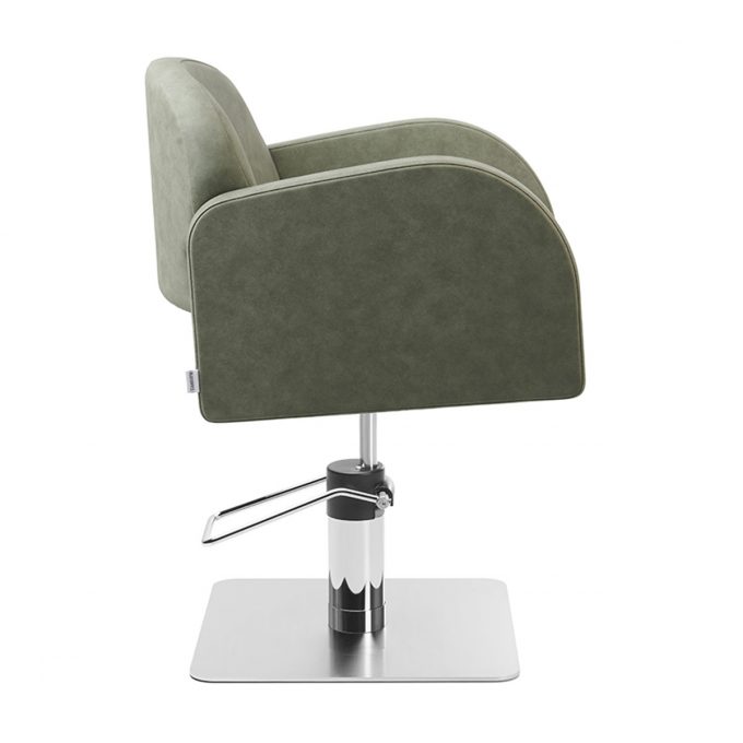 fauteuil de coiffure bord arrondie, confort optimal, bases aux choix, étoile, carré, rond, noire ou argenté