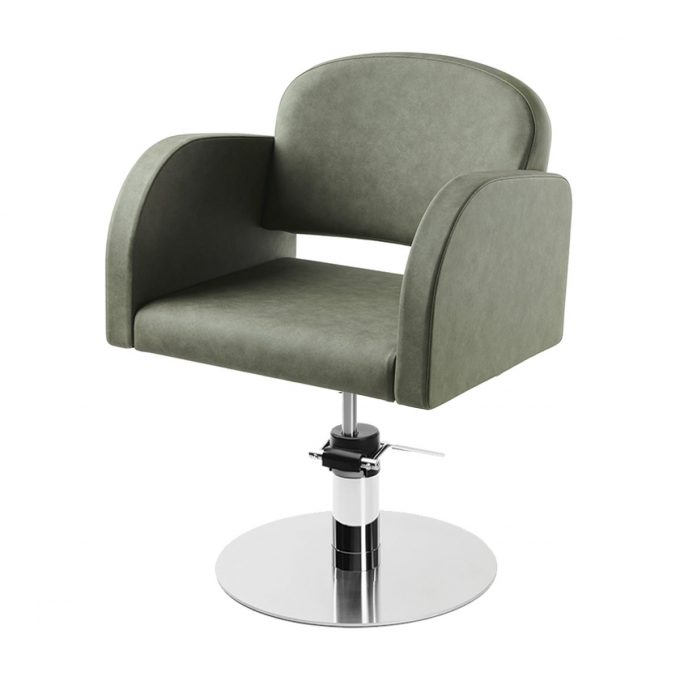 fauteuil de coiffure bord arrondie, confort optimal, bases aux choix, étoile, carré, rond, noire ou argenté