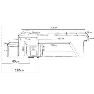 Bac de lavage HEAD SPA ZEN IT avec système cascade et vapeur, chromothérapie